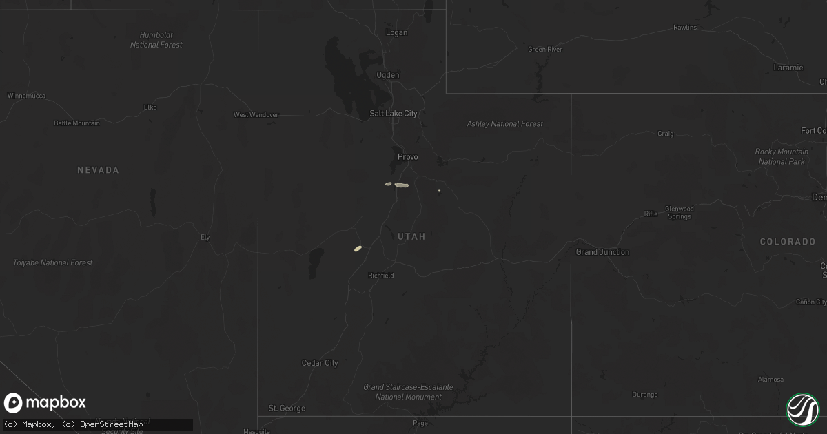 Hail map in Utah on May 15, 2016