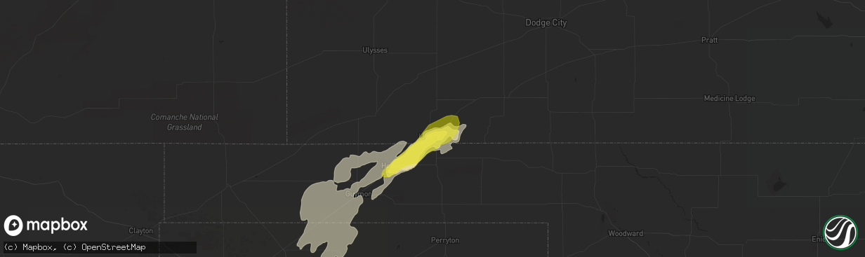 Hail map in Liberal, KS on May 15, 2017