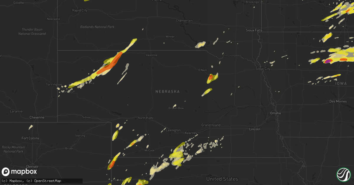 Hail map in Nebraska on May 15, 2017