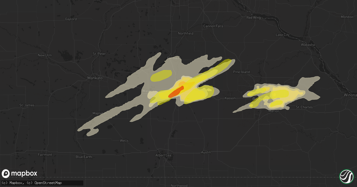 Hail map in Owatonna, MN on May 15, 2017