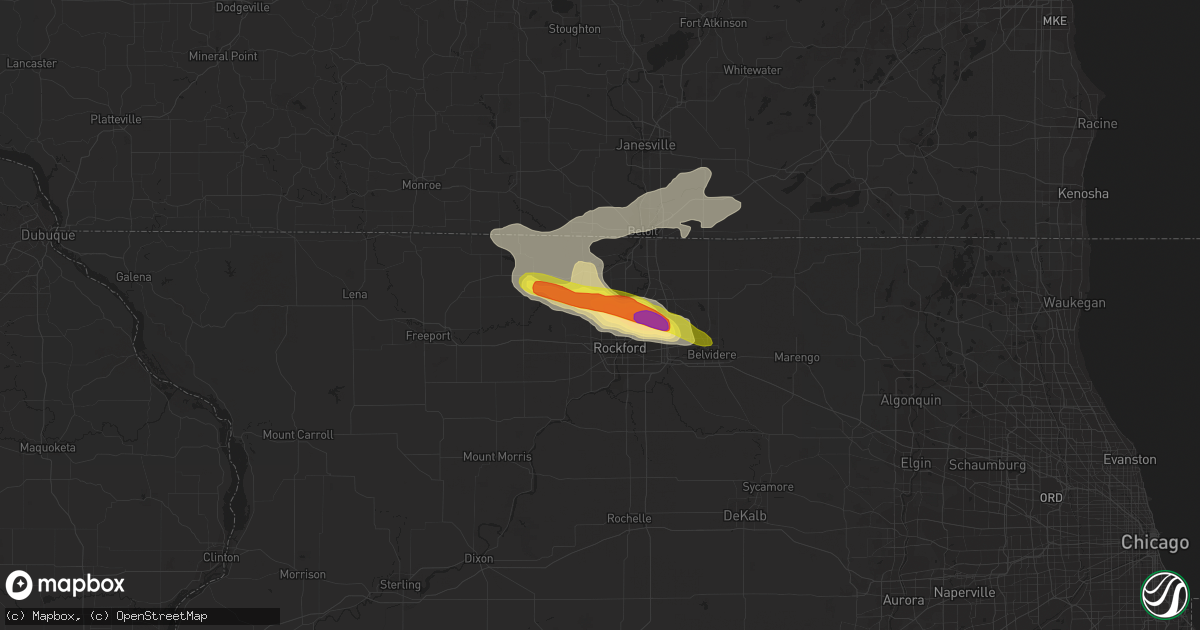 Hail map in Rockford, IL on May 15, 2017