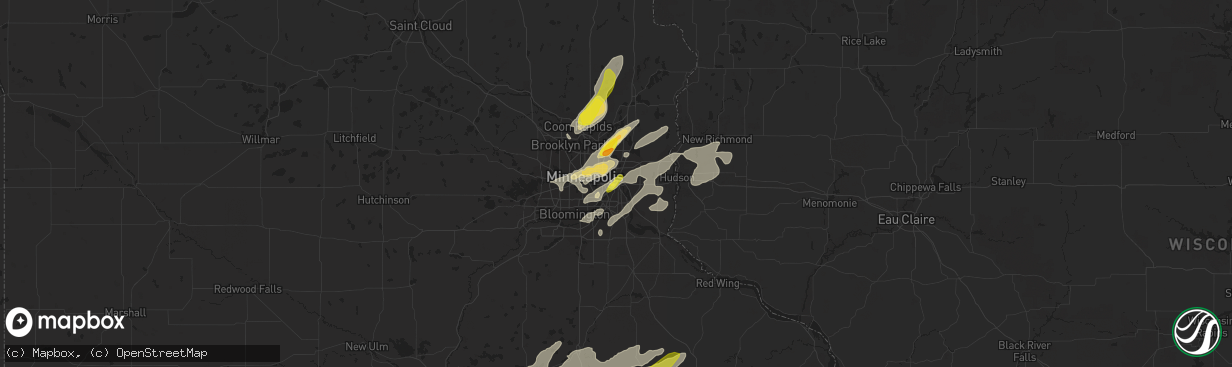 Hail map in Saint Paul, MN on May 15, 2017