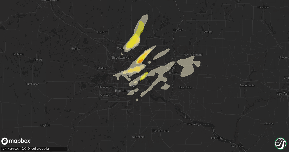 Hail map in Saint Paul, MN on May 15, 2017