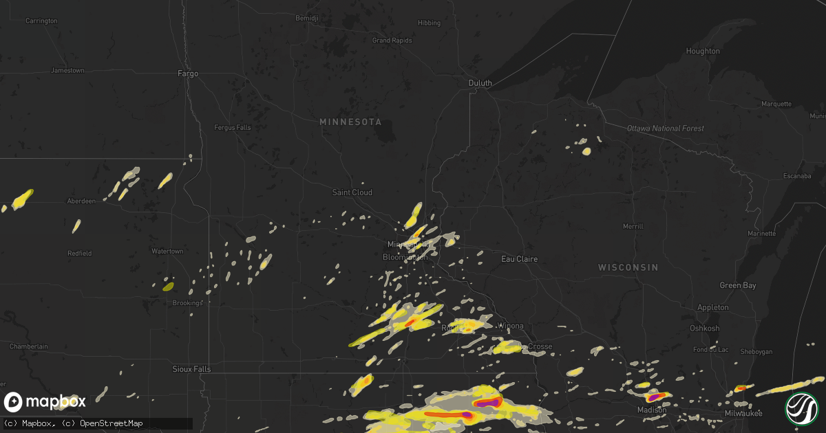 Hail map on May 15, 2017