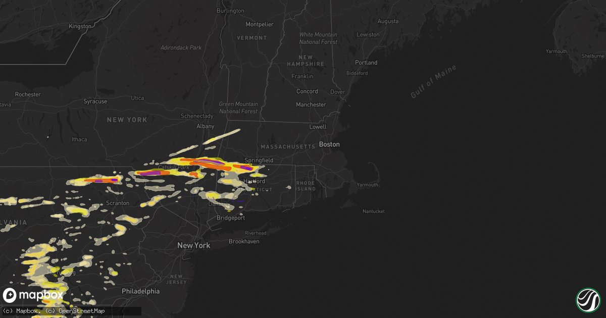 Hail map in Connecticut on May 15, 2018