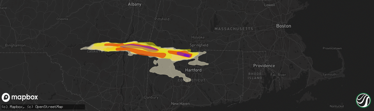 Hail map in Granby, CT on May 15, 2018