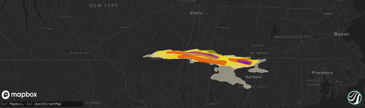 Hail map in Saugerties, NY on May 15, 2018