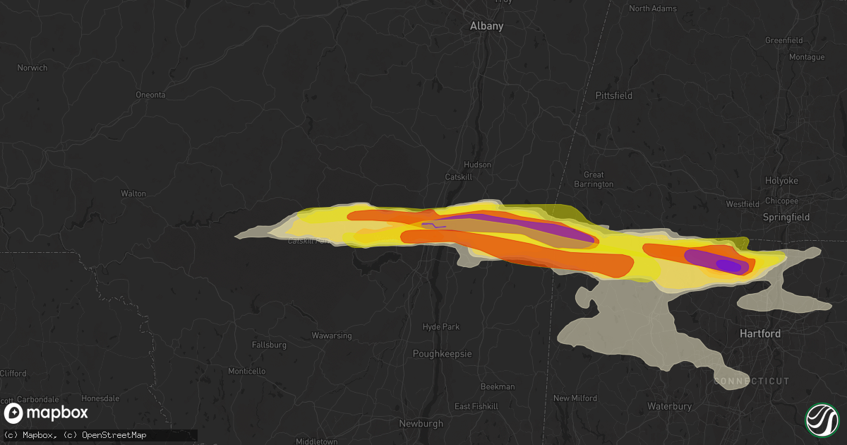 Hail map in Saugerties, NY on May 15, 2018