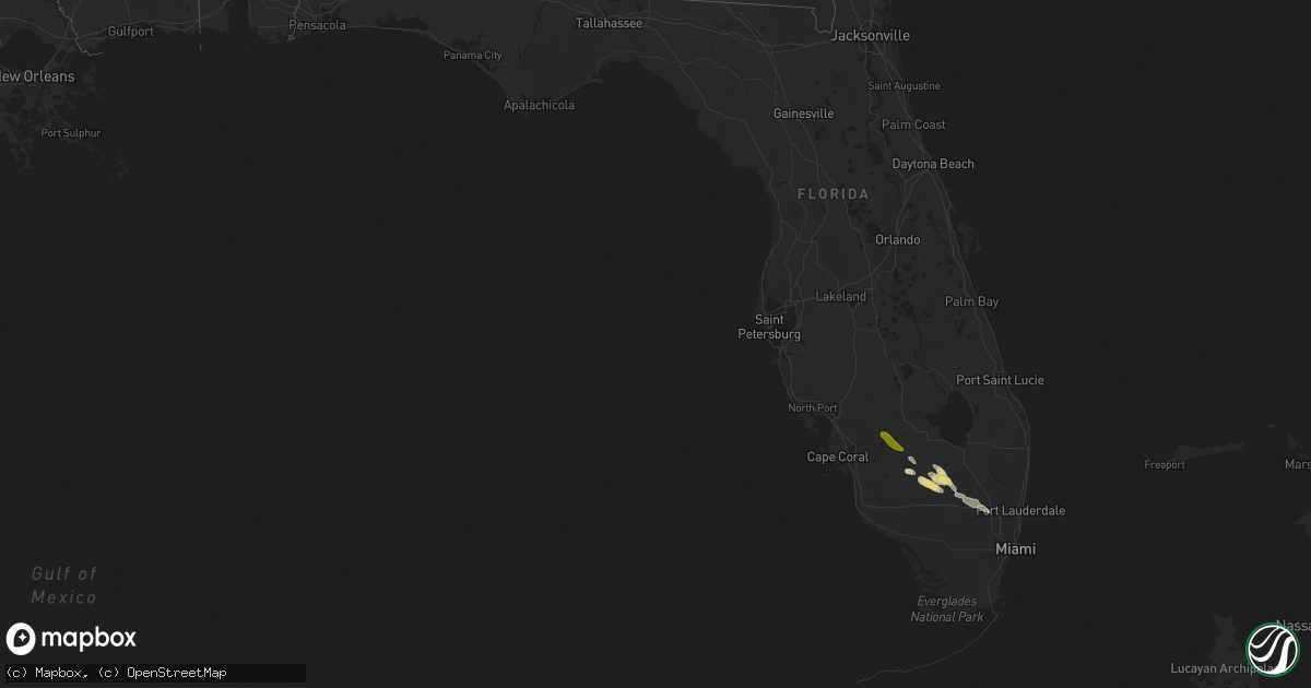 Hail map in Florida on May 15, 2019