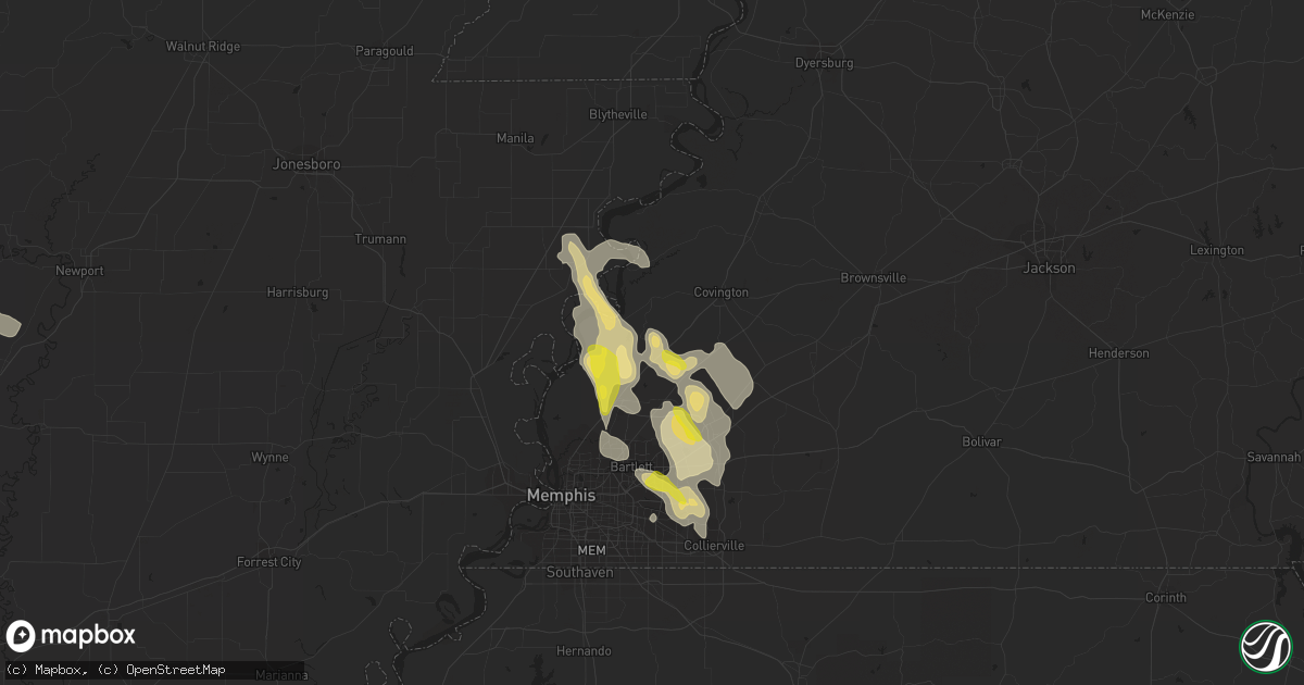 Hail map in Munford, TN on May 15, 2019