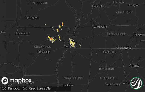 Hail map preview on 05-15-2019