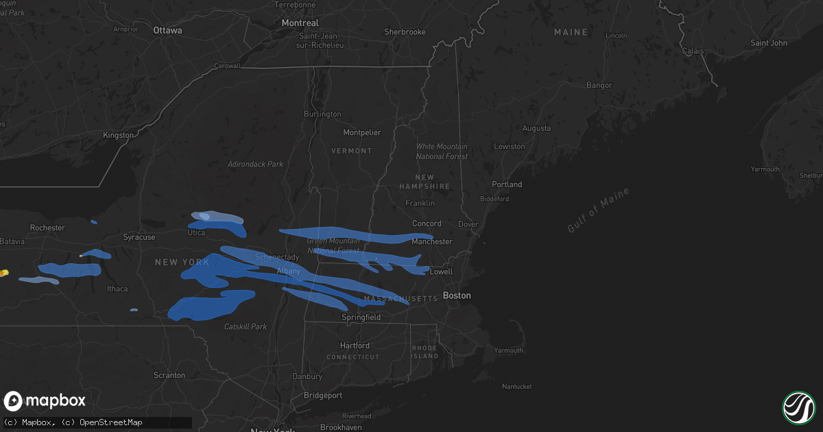 Hail map in New Hampshire on May 15, 2020