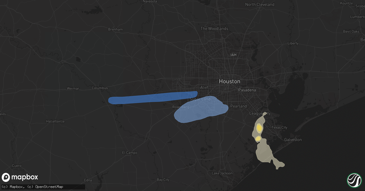 Hail map in Richmond, TX on May 15, 2020