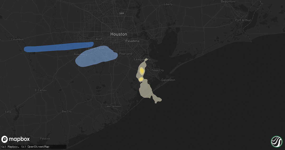 Hail map in Santa Fe, TX on May 15, 2020
