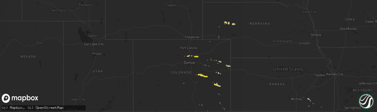 Hail map on May 15, 2020