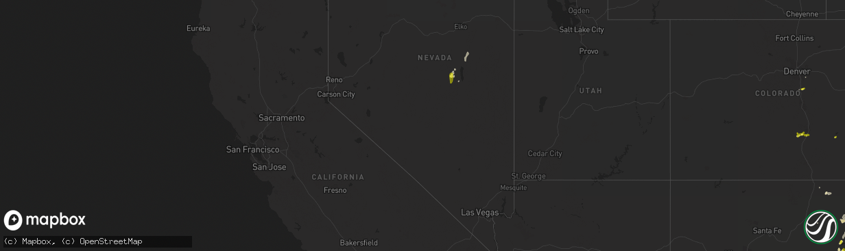 Hail map in Nevada on May 15, 2021