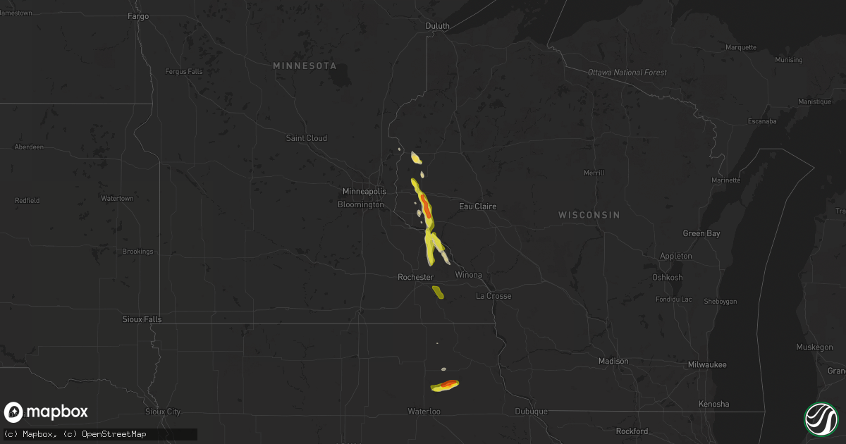Hail map on May 15, 2021