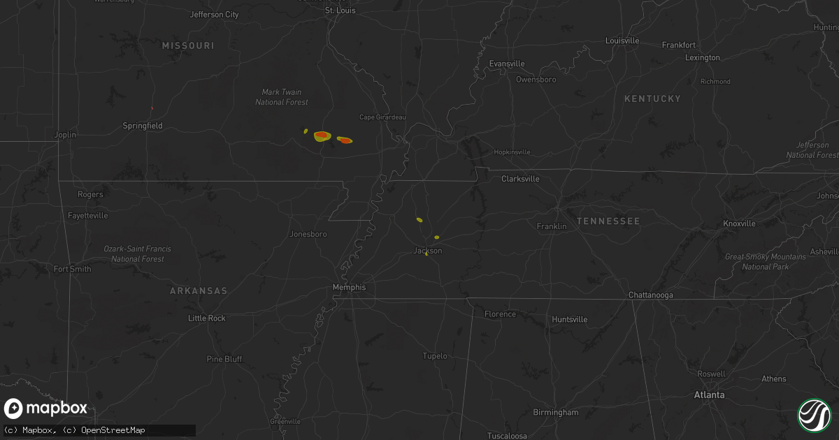 Hail map on May 15, 2023