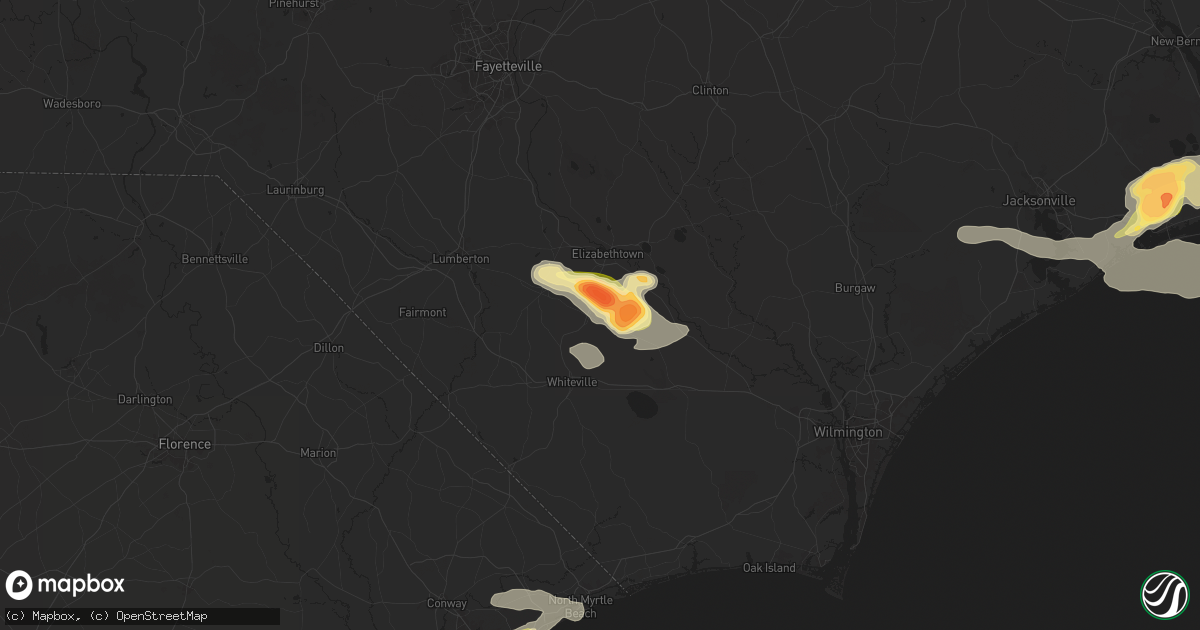 Hail map in Clarkton, NC on May 15, 2024