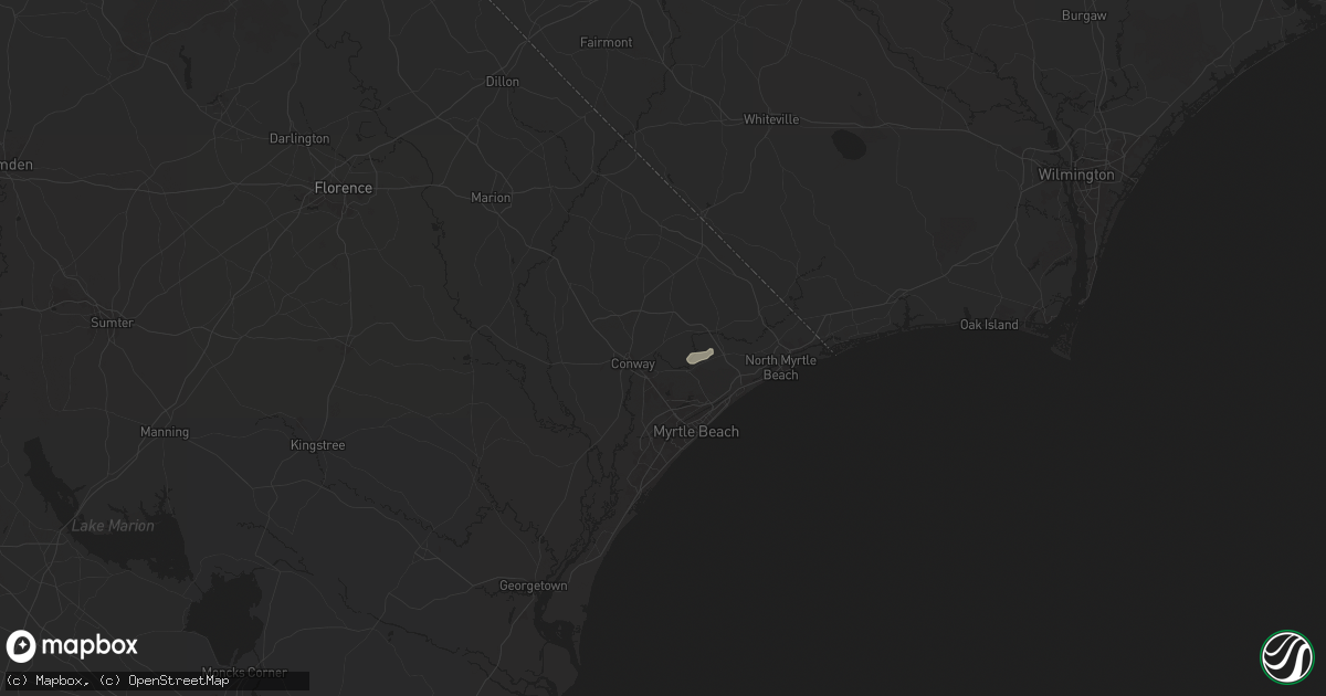 Hail map in Conway, SC on May 15, 2024