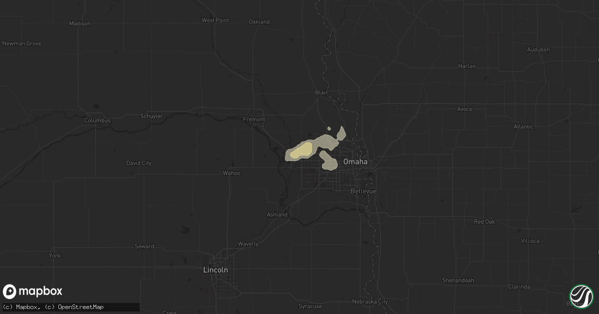 Hail map in Elkhorn, NE on May 15, 2024