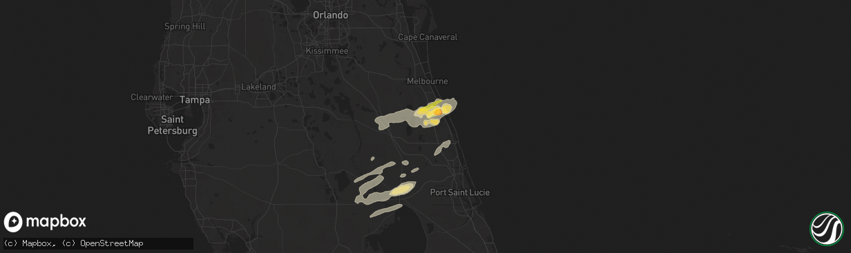 Hail map in Fellsmere, FL on May 15, 2024