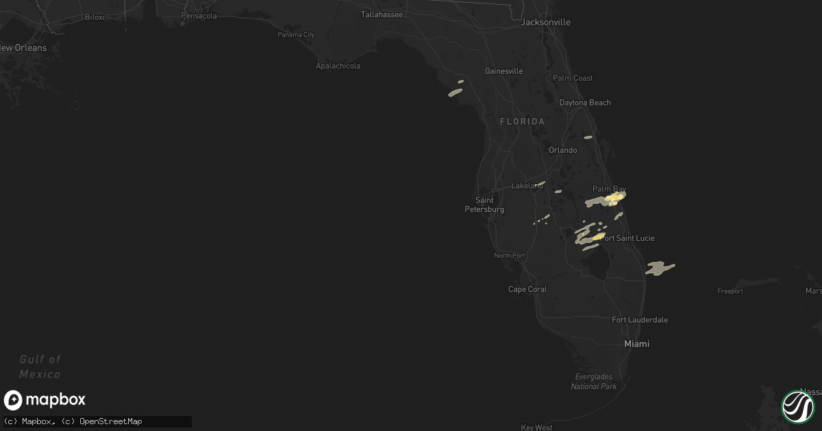 Hail map in Florida on May 15, 2024