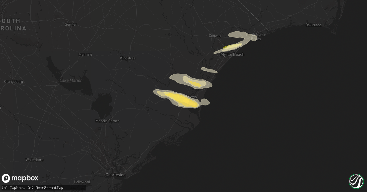 Hail map in Georgetown, SC on May 15, 2024