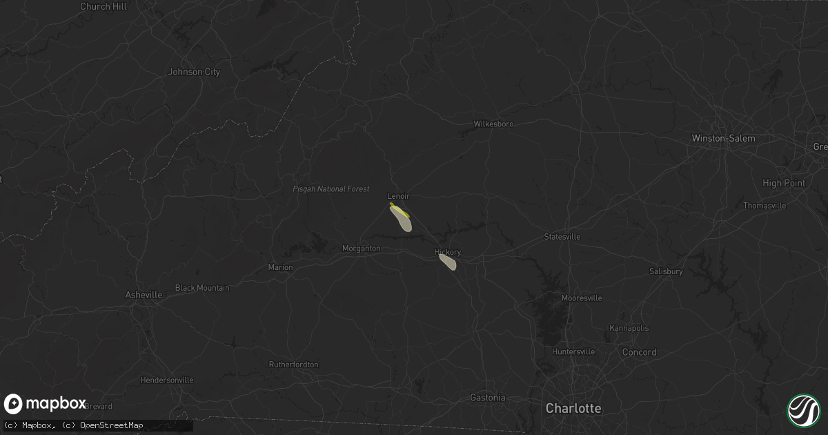 Hail map in Hudson, NC on May 15, 2024