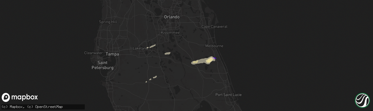 Hail map in Kenansville, FL on May 15, 2024