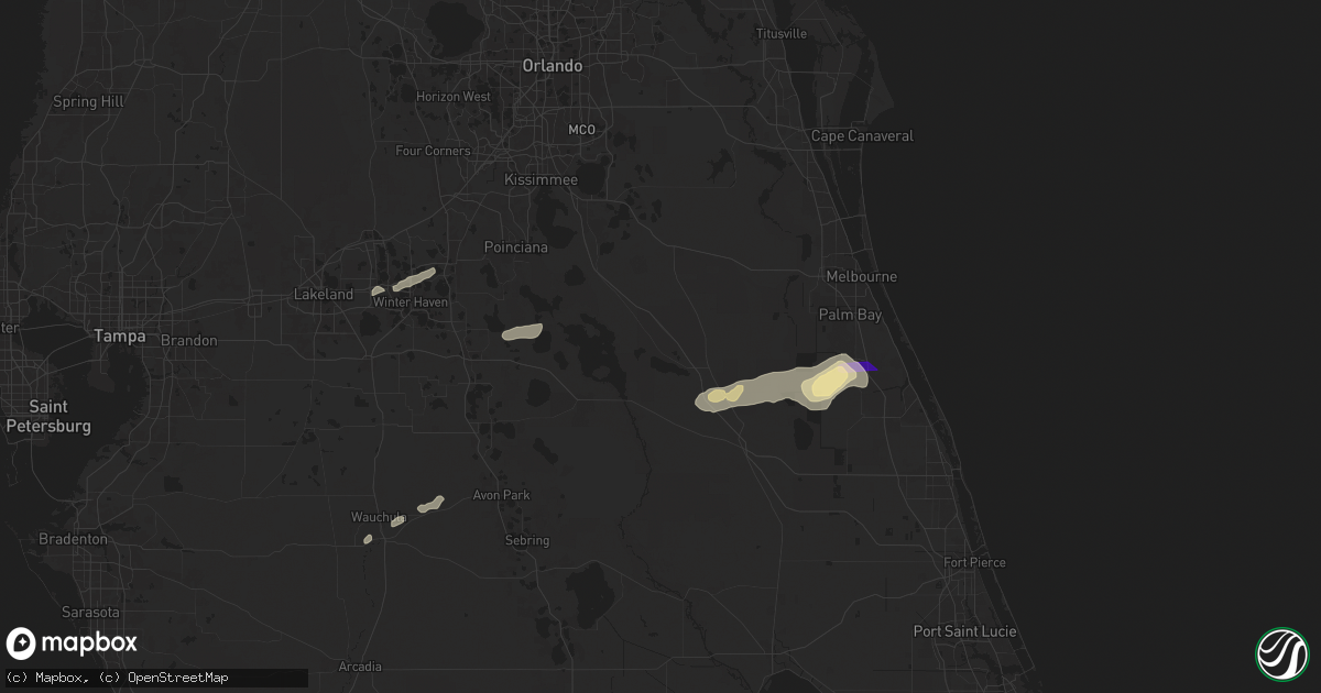 Hail map in Kenansville, FL on May 15, 2024