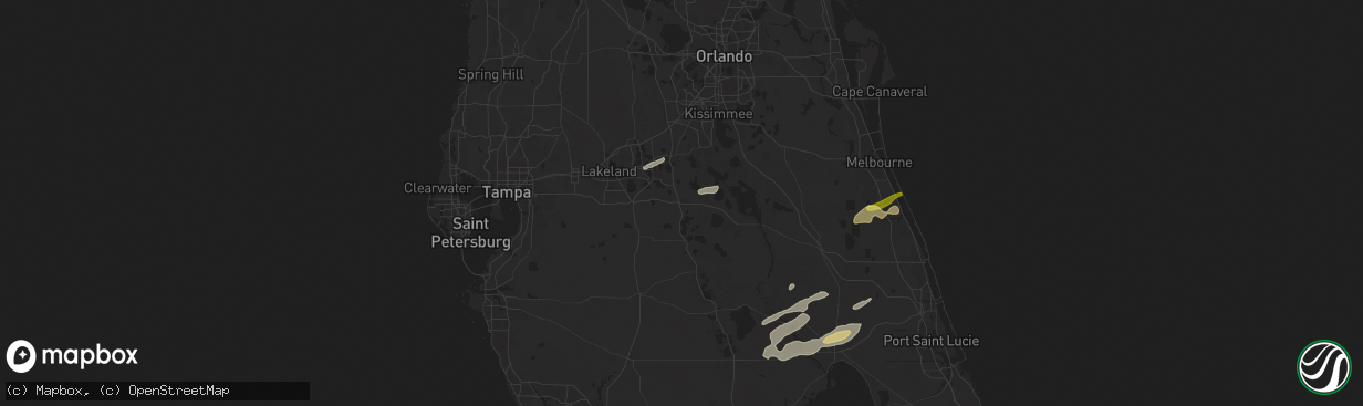 Hail map in Lake Wales, FL on May 15, 2024
