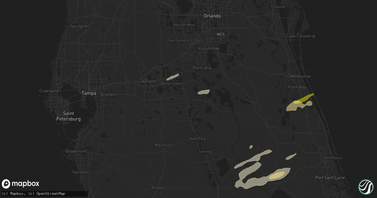 Hail map in Lake Wales, FL on May 15, 2024