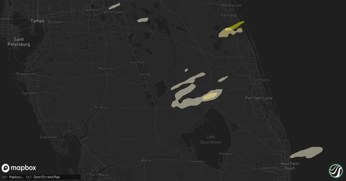 Hail map in Lorida, FL on May 15, 2024
