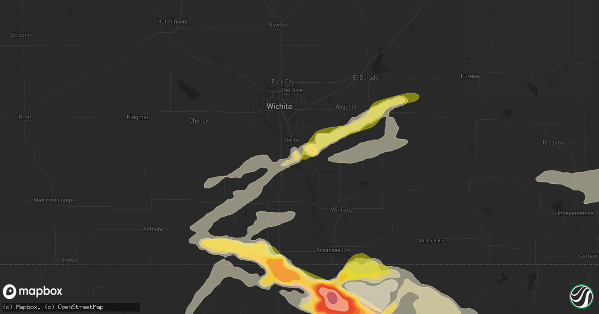 Hail map in Mulvane, KS on May 15, 2024