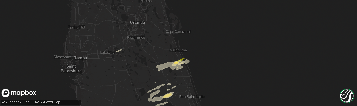 Hail map in Palm Bay, FL on May 15, 2024