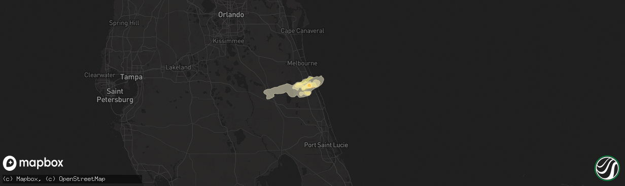 Hail map in Sebastian, FL on May 15, 2024