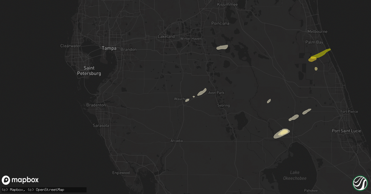 Hail map in Wauchula, FL on May 15, 2024