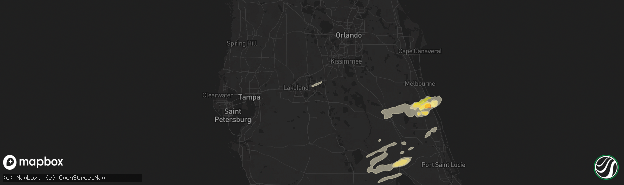 Hail map in Winter Haven, FL on May 15, 2024