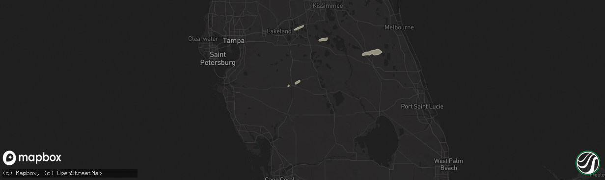 Hail map in Zolfo Springs, FL on May 15, 2024