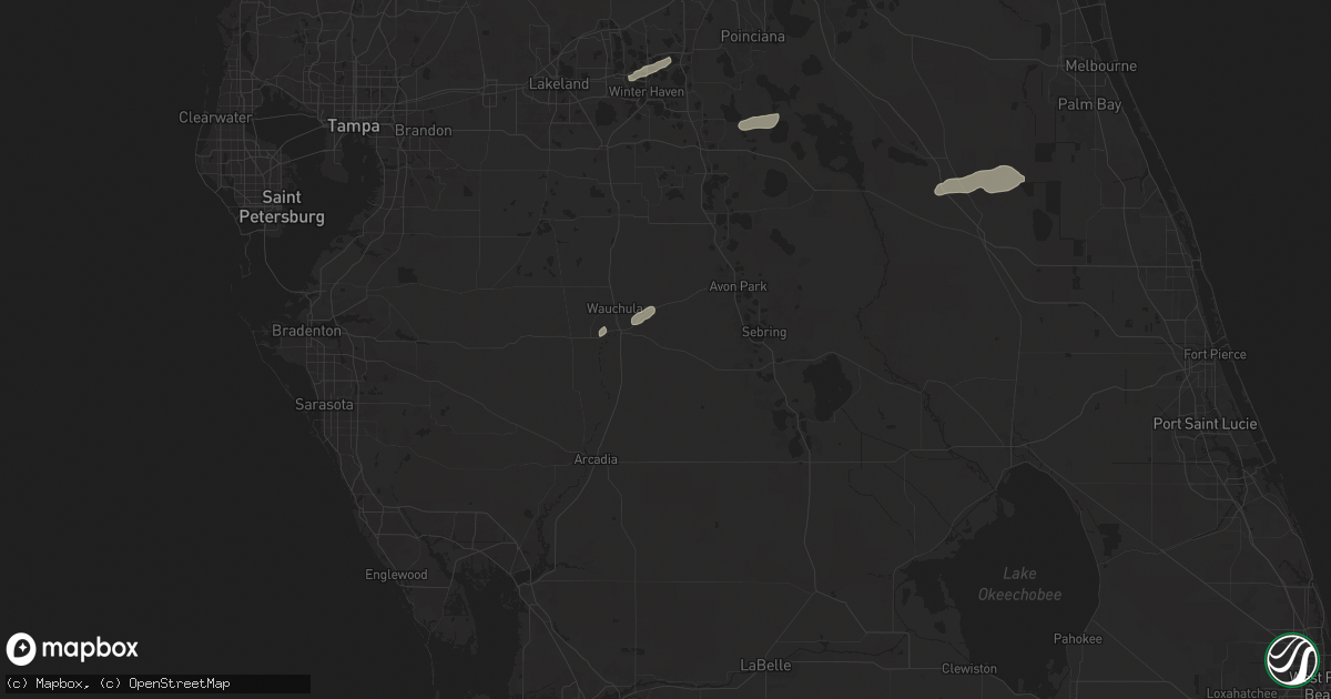 Hail map in Zolfo Springs, FL on May 15, 2024