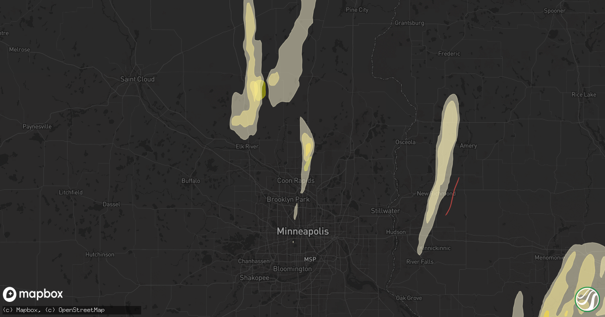 Hail map in Andover, MN on May 15, 2025