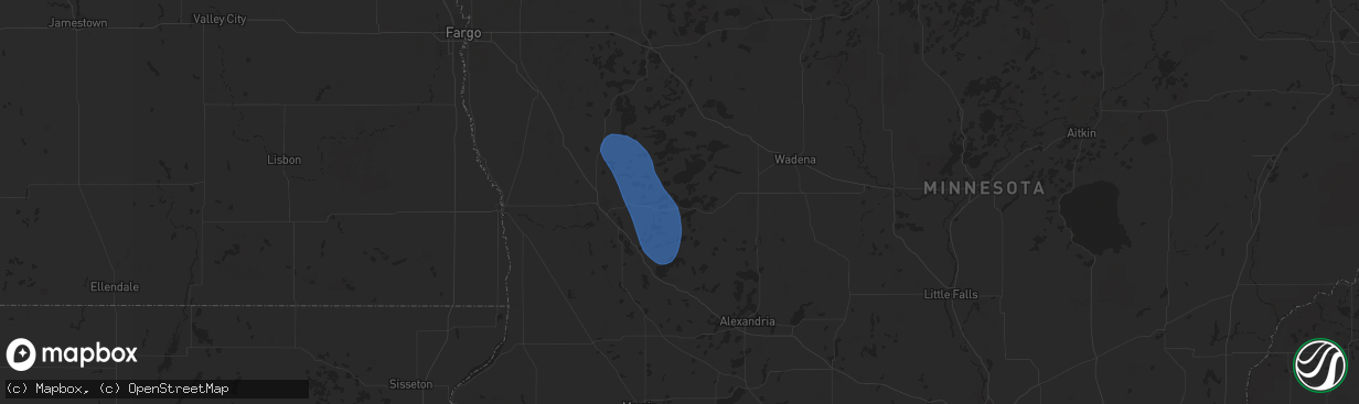 Hail map in Battle Lake, MN on May 15, 2025