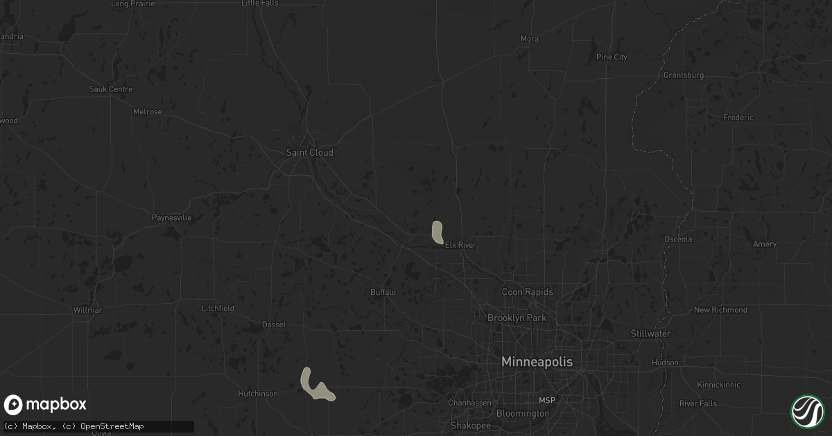 Hail map in Big Lake, MN on May 15, 2025