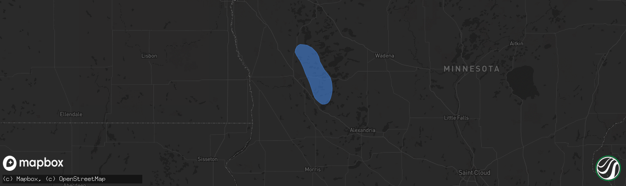 Hail map in Dalton, MN on May 15, 2025