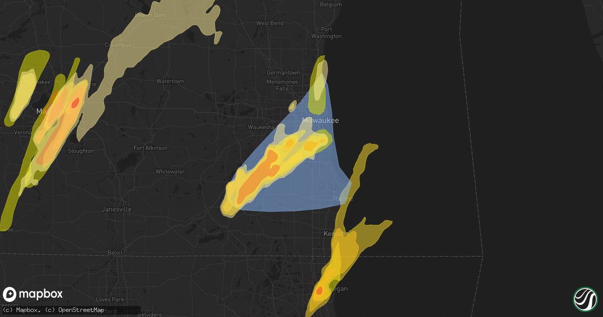 Hail map in Franklin, WI on May 15, 2025