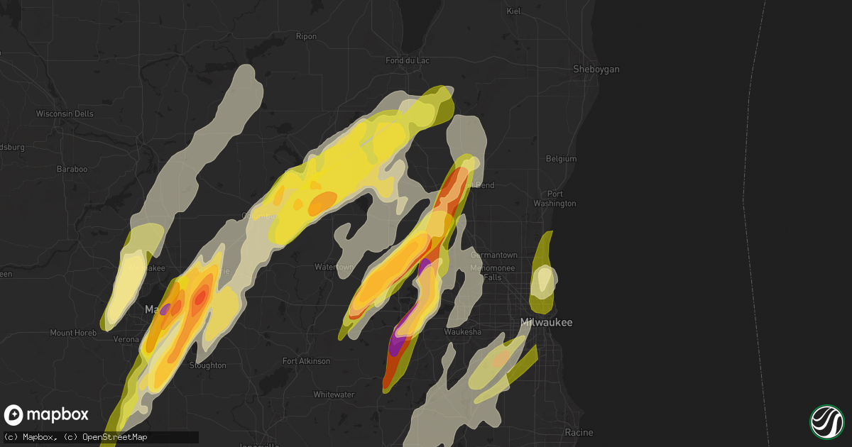 Hail map in Hartford, WI on May 15, 2025