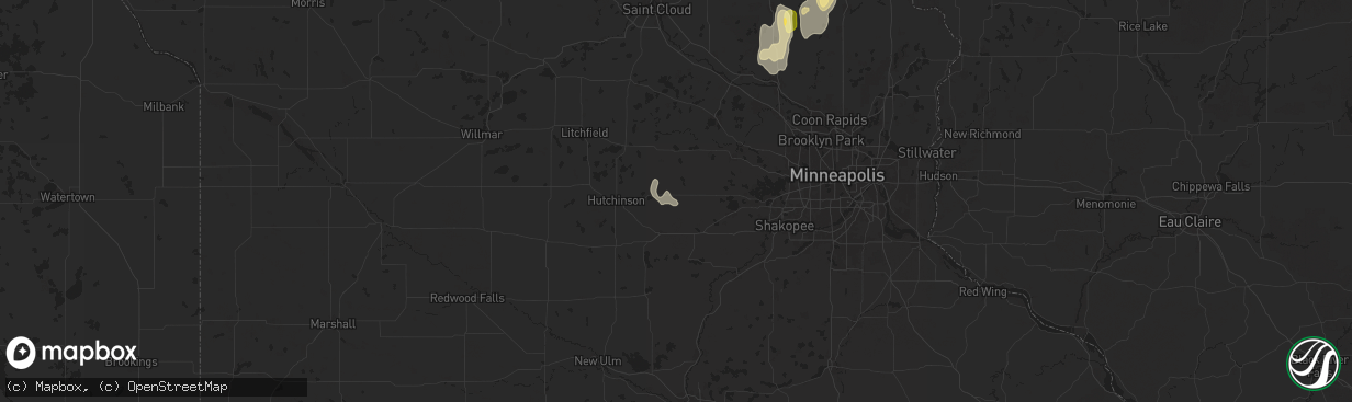 Hail map in Lester Prairie, MN on May 15, 2025