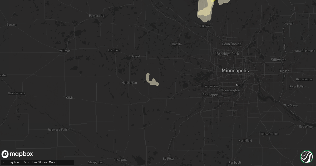 Hail map in Lester Prairie, MN on May 15, 2025