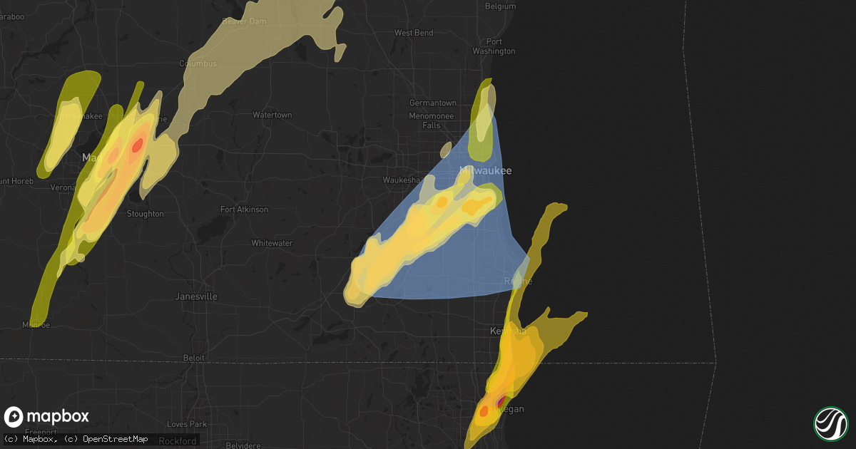 Hail map in Muskego, WI on May 15, 2025